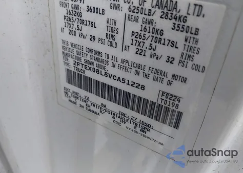 1997 Ford F-150 Lariat/Xl/Xlt из США, поврежденный, VIN 2FTEX08L8VCA51228